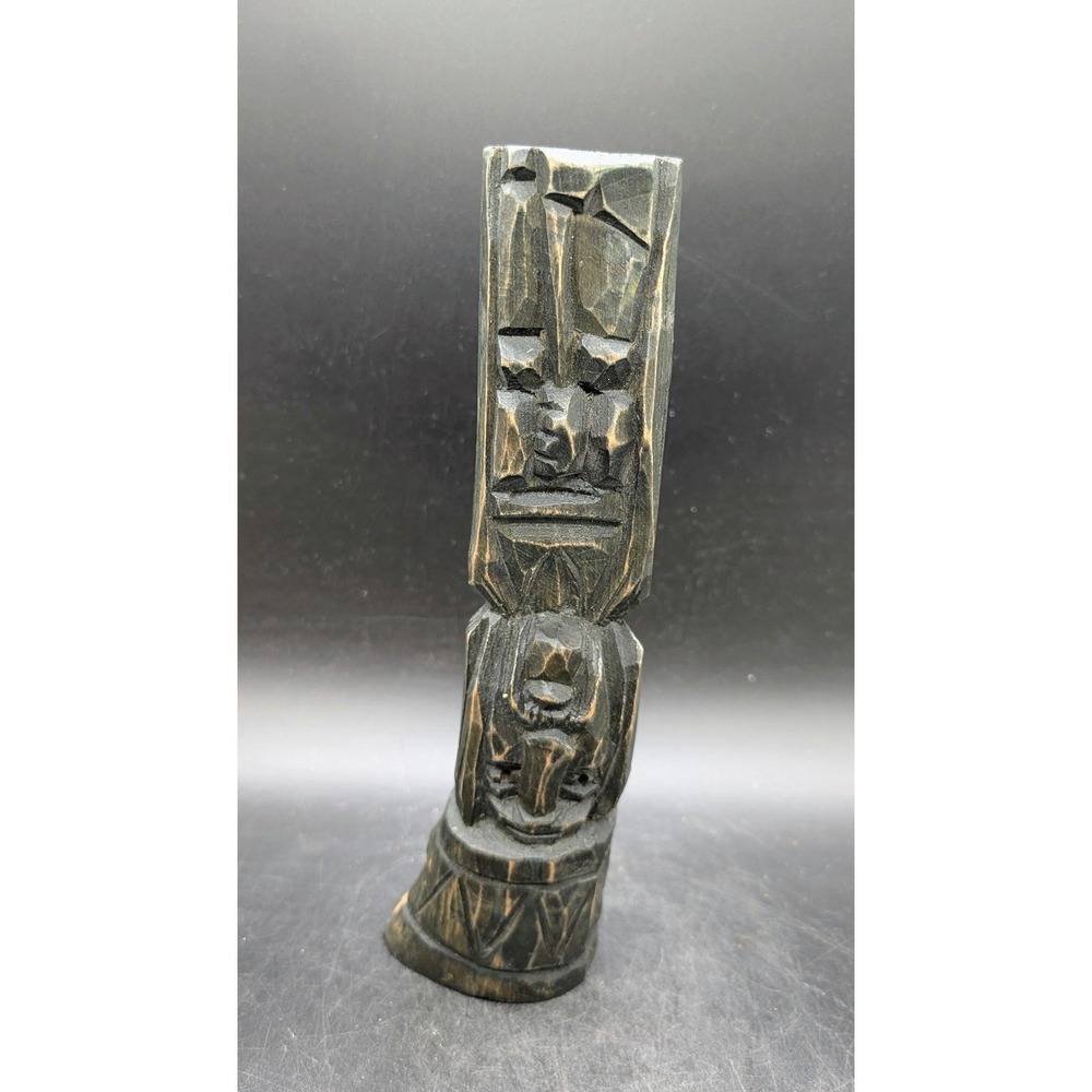 Witold Konieczny Hand Carved Wood Religious King Sculpture Signed Folk Art 9.5"